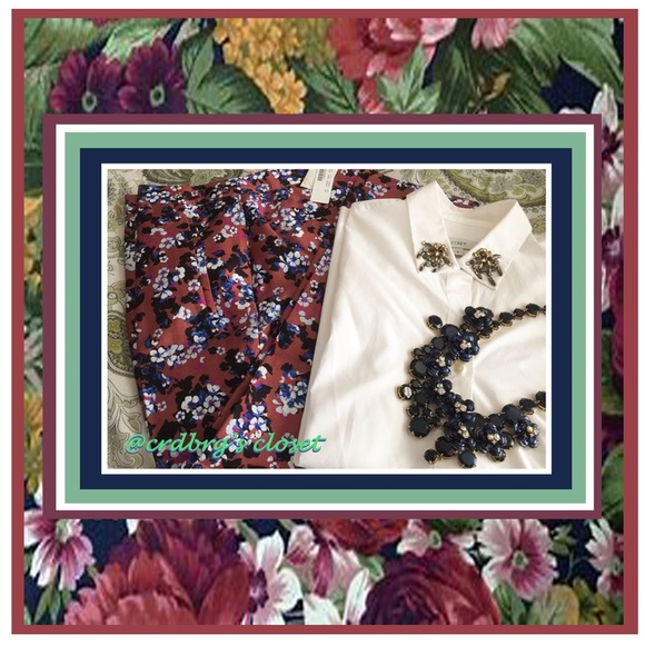 J. Crew Pants - HPNWT, Collection Autumn Floral Pants!